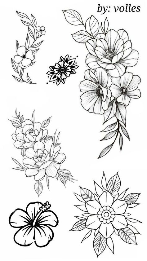 Pin by Madeleine Dalby on Tatuagem in 2022 | Flower tattoo drawings, Mystical tattoos, Flash tattoo designs Sunflower Flash Tattoo, Tattoo Stencils Flowers, Flower Flash Art, Flash Art Simple, Floral Tattoo Flash, Flower Stencil Tattoo, Tattoo Flower Designs, Flower Flash Tattoo, Floral Tattoo Stencil