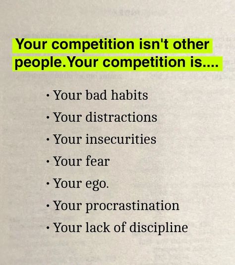 Your Competition Is You, Peter Tarka, Competition Quotes, Competitive Quotes, Tiny Quotes, Street Quotes, Inspirational Quotes For Students, Motivational Videos For Success, Self Healing Quotes