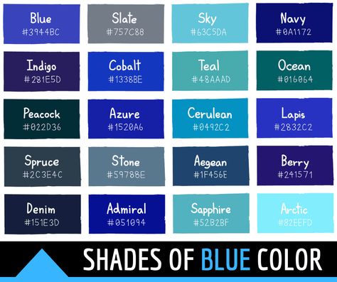 44 Shades of Blue Color with Names and HTML, Hex, RGB Codes Blue Color Hex, Rgb Palette, Shade Background, Blue Hex Code, Bio Pool, Colour Interior, Website Color Schemes, Blue Code, Birth Colors