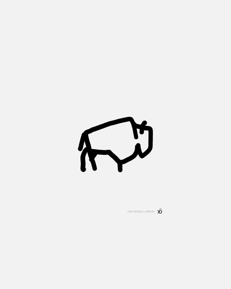 American buffalo Buffalo Line Drawing, Buffalo Drawing Simple, Buffalo Drawing Easy, Buffalo Embroidery, Bison Outline, Buffalo Sketch, Simple Animal Drawings, Buffalo Drawing, Buffalo Cartoon