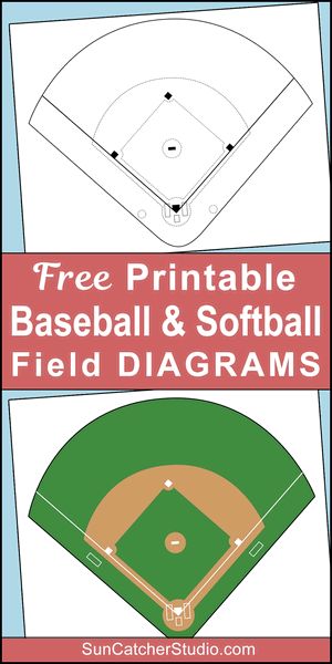 Printable Baseball Field Diagram (Softball Diamond) Templates – DIY Projects, Patterns, Monograms, Designs, Templates Softball Field Drawing, Baseball Field Template Free Printable, Softball Lineup Printable, Softball Field Diagram, Softball Template Free Printable, Baseball Glove Template Free Printable, Baseball Diamond Template, Diy Baseball Field, Baseball Chants