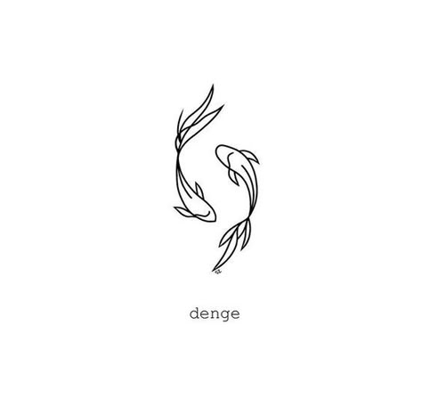 Fish2 Minimalist yin yang koi fish drawing with denge text, symbolizing balance and harmony. Black and white design on a white background. | Sky Rye Design Yin Yang Koi Fish Drawing, Betta Fish Line Art, Yin Yang Style Tattoo, Single Line Fish Tattoo, Minimalist Fish Drawing, Koi Fish Minimalist Tattoo, Koi Fish Yin Yang Art, Two Koi Fish Tattoo Design, Koi Fish Tattoo Minimalist