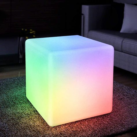 Coffee Table With Seating, Cube Stool, Cube Furniture, Light Furniture, Light Cube, Led Cube, Stool Table, Cube Table, Outdoor Trellis