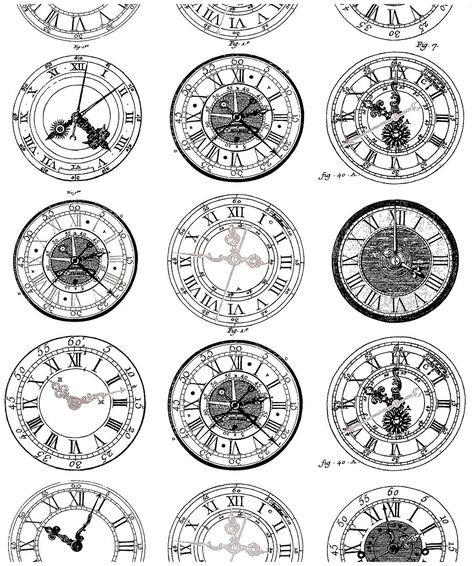 متحف فني, Gear Tattoo, Clock Drawings, Clock Tattoo Design, Queen Of, Watch Tattoos, Clock Tattoo, Coloring Pages For Adults, Old Watches