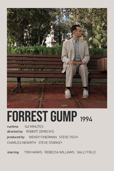 Forest Gump Movie Poster, Forrest Gump Movie Poster, Forrest Gump Poster, Minimalistic Polaroid Poster, Forrest Gump Movie, Forrest Gump 1994, Movie Poster Frames, Forest Gump, Sally Field