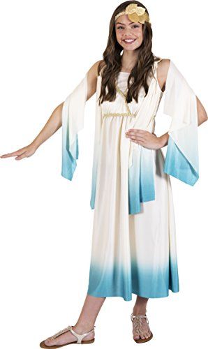 Kangaroos Halloween Costumes  Greek Goddess Costume Youth Medium 810 ** BEST VALUE BUY on Amazon  #KidsCostumes Girls Greek Goddess Costume, Athena Goddess Costume, Greek Goddess Athena Costume, Athena Costume, Athena Greek Goddess, Ombre Gown, Leaf Headpiece, Greek Goddess Costume, Goddess Costume