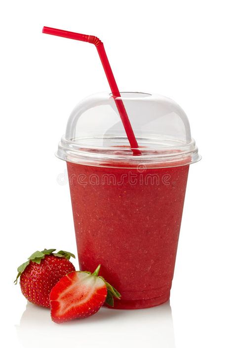 Strawberry smoothie. Glass of strawberry smoothie on white background , #Aff, #Glass, #smoothie, #Strawberry, #background, #white #ad Smoothie Strawberry, Smoothie Glass, Strawberry Background, Smoothie Cup, Strawberry Smoothie, Yummy Smoothies, Background White, Cup With Straw, Fresh Strawberry