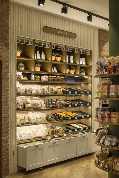 Nut Store, Bulk Store, Organic Food Store, Grocery Store Design, Food Retail, Supermarket Design, Store Interiors, Full Picture, Store Design Interior