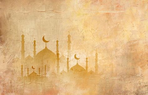 Islamic background of a mosque beige lin... | Premium Photo #Freepik #photo #moon #glow #surface #candles Mosque Background, Islamic Wallpapers, Old Paper Background, Islamic Background, Month Of Ramadan, Background Powerpoint, Historical Background, Collage Wall, Islamic Wallpaper