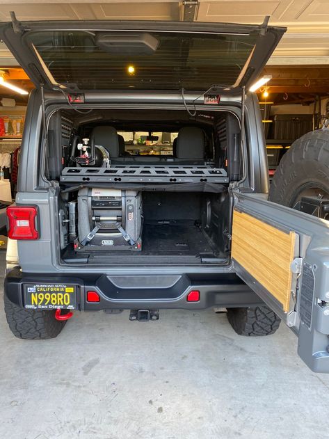 2019 JL Rear Cargo Shelf | Page 2 | 2018+ Jeep Wrangler Forums (JL / JLU) - Rubicon, Sahara, Sport, Unlimited - JLwranglerforums.com Jeep Wrangler Storage Ideas, Overlanding Jeep, Wrangler Jl Accessories, Jeep Wrangler Overland, Cargo Ideas, Jeep Overland, Jeep Jku, 2018 Jeep Wrangler Unlimited, 2018 Jeep Wrangler