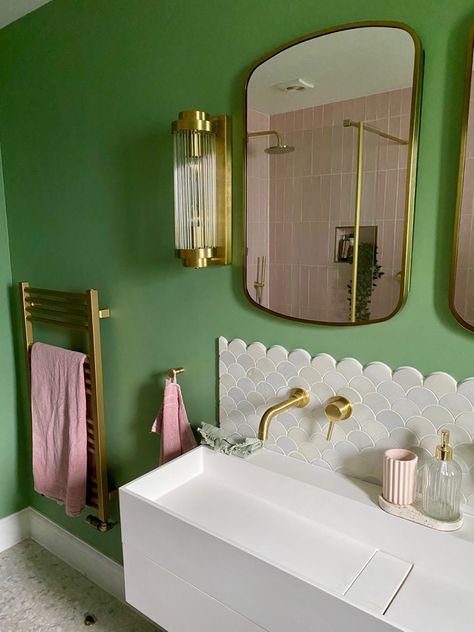 Green En Suite, First Home, Nebraska, Always Be, Pink And Green, Bath, Green, Pink