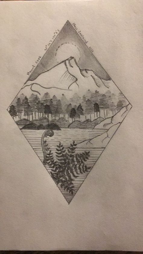 Mount Cook NZ Drawing #drawing #newzealand #mountcook #art Mount Cook Tattoo, Cook Tattoo, Traveler Tattoo, Nz Tattoo, Mountains Tattoo, Mount Cook, Mountain Tattoo, Drawing Drawing, Blue Bathroom