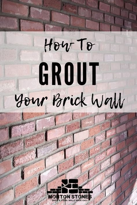 Check out our step-by-step guide on grouting your brick wall. Upgrade your interior and turn your home into a dream come true #mortonstones #brick #flowers #rustic #thinbrick #home #decor #brickveneer #interior #renovation #project #interiordesign #ideas #installation #livingroom #accentwall #brickwall #whitewashed #white #miami #constructioncompany #homeimprovement Livingroom Accentwall, How To Grout, Clinker Brick, Home Recording Studio Setup, Brick Interior Wall, Brick Interior, Brick Tile, Diy Techniques, Brick Veneer