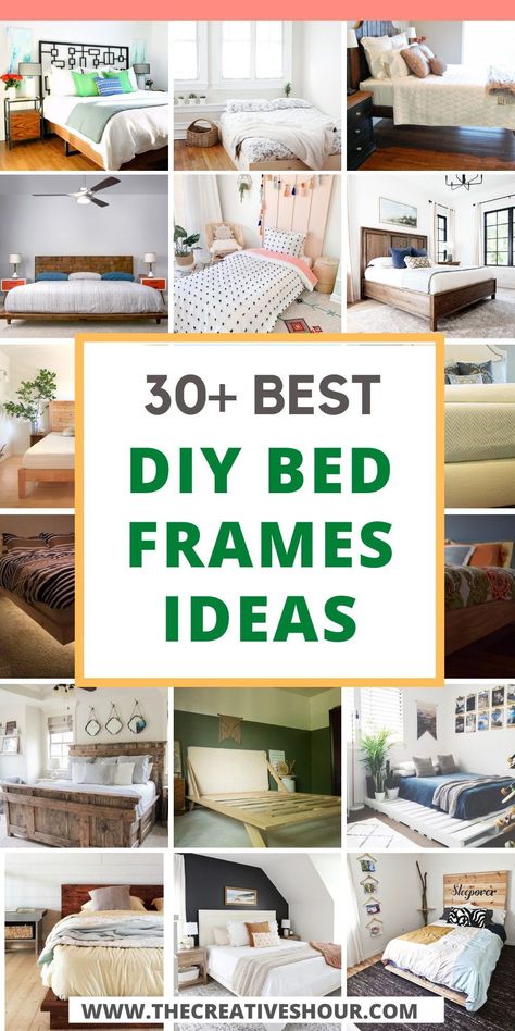 Diy Full Size Bed Frame, Diy Bed Frames, Simple Bed Design, Diy Bed Frame Plans, King Size Bed Frame Diy, Build Bed Frame, Diy Platform Bed Frame, Queen Bed Frame Diy, Bed Frames Ideas