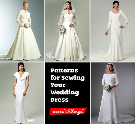 Wedding Dress Patterns Gowns, Wedding Dress Train Pattern, Wedding Gown Sewing Pattern, Sewing Your Own Wedding Dress, Wedding Gown Patterns Sewing, Sewing Pattern Wedding Dress, Simple Wedding Dress Pattern, Wedding Dress Patterns Sewing Diy, How To Sew A Wedding Dress