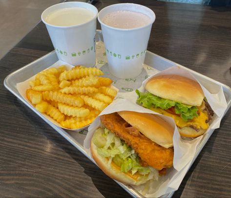 #shakeshack #burger #fries #milkshake #food #inspo Burger Fries And Milkshake, Fries And Milkshake, Formal Id Picture, Burger Fries, Truck Business, Food Truck Business, Shake Shack, Burger And Fries, Food Inspo