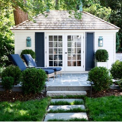 Hillbrook Collections, Cottage Garden Sheds, Exterior Landscaping, Southern Architecture, Backyard Cottage, Backyard Studio, Charming Cottage, House Shed, Backyard Office