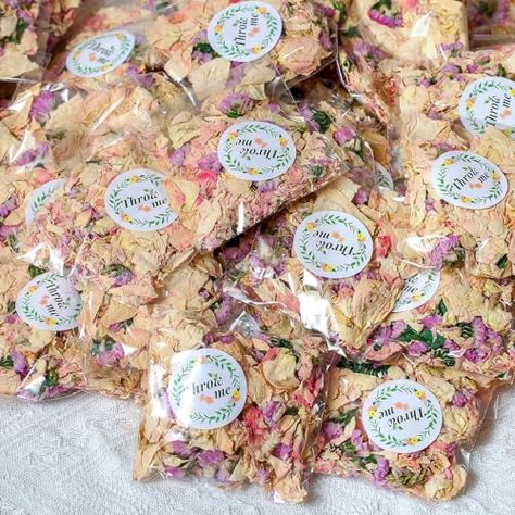 Wedding Send Off Ideas, Send Off Ideas, Dried Flower Confetti, Flower Petal Confetti, Dried Flower Petals, Pink Rose Petals, Dinner Table Centerpieces, Biodegradable Confetti, Seed Wedding Favors