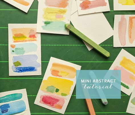 Mini Abstract Paintings Mini Abstract Paintings, Bible Verse Coloring Page, Small Abstract Painting, Bible Verse Coloring, Paint Cards, Open Studio, Chalk Pastels, Abstract Art Landscape, Mini Paintings