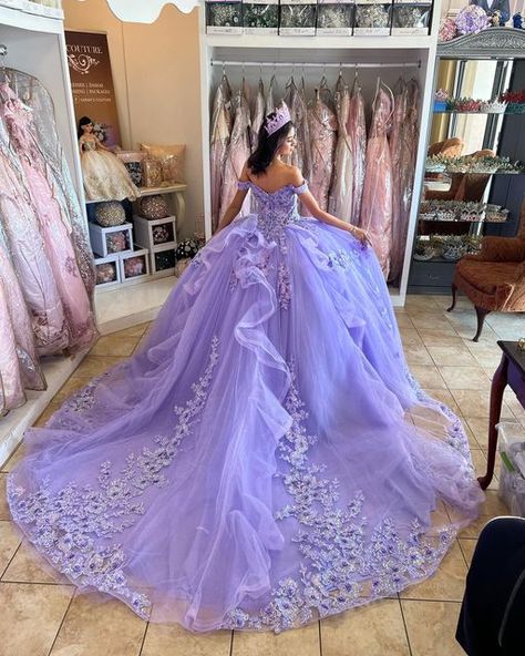 Purple 16 Dress, Quinceanera Dresses Pastel Purple, Cute Dresses Quinceanera, Purple Sweet 15 Dresses, Purple Themed Quinceanera Dresses, Quince Robe Purple, 15s Dresses Purple, Quinceanera Lilac Dresses, Blue Purple Quinceanera Dress