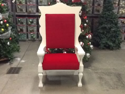 Plush Armchair  Check more at http://s2pvintage.com/1099/plush-armchair Diy Santa Chair For Pictures, Santa Chair Diy, Santa Chairs, Santa's Chair, Santa Chair, Santas Grotto, Christmas Concert Ideas, Santa Workshop, Red Ryder