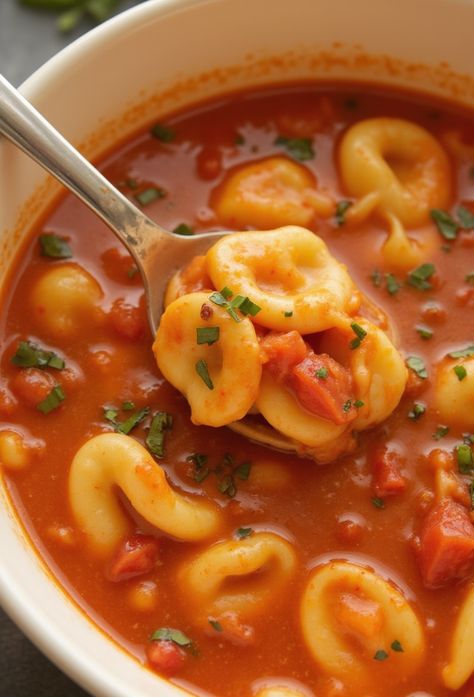 Slow Cooker Tomato Tortellini Soup Recipe

Ingredients

- 1 tablespoon olive oil
- 1 medium onion, diced
- 2 cloves garlic, minced
- 1 can (28 ounces) crushed tomatoes
- 4 cups vegetable broth
- 1 teaspoon dried basil
- 1 teaspoon dried oregano
- 1/2 teaspoon salt
- 1/4 teaspoon black pepper
- 2 cups fresh spinach
- 1 package (9 ounces) refrigerated cheese tortellini
- Grated Parmesan cheese for serving

Full Cooking Instructions on... Tortellini Straw And Hay, Slow Cooker Tomato Tortellini Soup, Cheese Tortellini Soup Recipes, Tomato Tortellini Soup Crockpot, Tortilini Recipes Soups, Cheese Tortellini Recipes Crockpot, Tomato Basil Tortellini Soup, Tortellini Spinach Soup, Spinach Tomato Tortellini