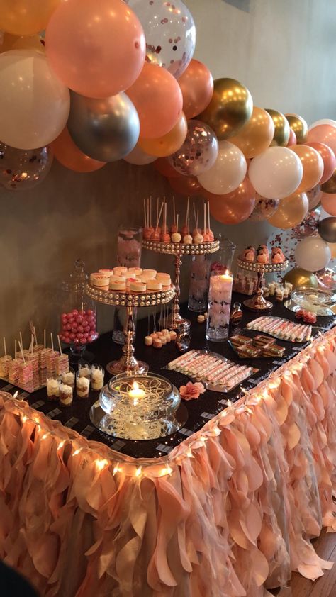 18the Birthday Party Ideas, Female 18th Birthday Party Ideas, Birthday Party Ideas For Sweet 16, Sweet 16 Glam Party Ideas, 16rh Birthday Party Ideas, 40th Home Party Ideas, Sweet Sixteen At Home Party Ideas, Cute Sweet 16 Party Ideas At Home, Party Food Sweet 16