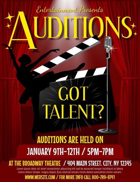 contest event flyers, auditions templates, talent show event flyers, got talent advertisements, event flyer templates. Got Talent Poster, Talent Show Poster, Poster Design School, Talent Show Flyer, Audition Poster, School Event Poster, Band Names Ideas, Show Poster Design, Poster Singer