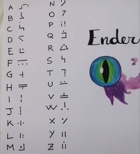 Minecraft Enderman Language, Ender Alphabet, Symbol Alphabet Secret Code, Enderman Language Alphabet, Enderman Alphabet, Alphabet Code Symbols, Ender Language Alphabet, Endermen Language, Code Language Secret