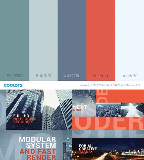 Color Palette Inspiration for WordPress and Web Design - Envato Conference Color Palette, Construction Colour Palette, Corporate Color Pallete, Color Palette Presentation, Portfolio Color Palette, Travel Color Palette, Corporate Color Palette, Architecture Color Palette, Media Branding Design