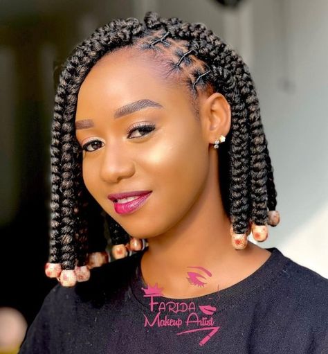 Short Bob Box Braids Yeye Wool, Brazilian Wool Hairstyles, Brazilian Wool, Blonde Hair Tan Skin, Hairstyle Braided, Braids Pictures, Hair Tan Skin, Bob Braids Hairstyles, Tan Skin Blonde Hair