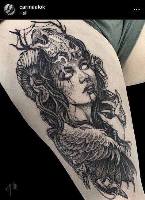 Norse Mythology Tattoo, Mangas Tattoo, Mermaid Tattoo Designs, Neotraditional Tattoo, Cool Arm Tattoos, Mythology Tattoos, Gothic Tattoo, Mermaid Tattoo, Black And White Sketches