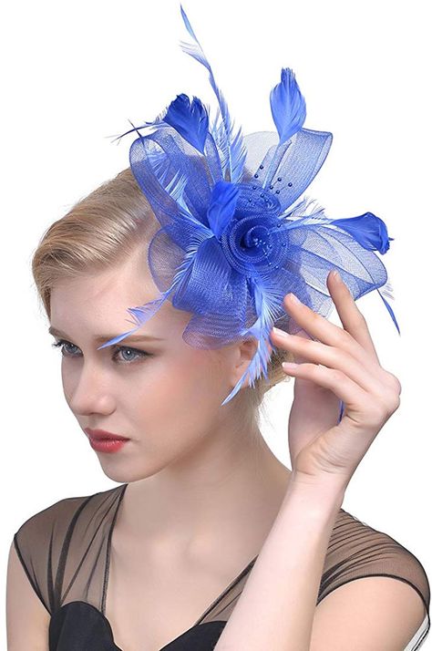 Hair Styles With Hats, Great Gatsby Hairstyles, Fascinator Hats Outfit, Hair Accessories Tutorial, Gatsby Hair, Hat Tea Party, Royal Ascot Hats, Nylon Flowers, Bridal Fascinator