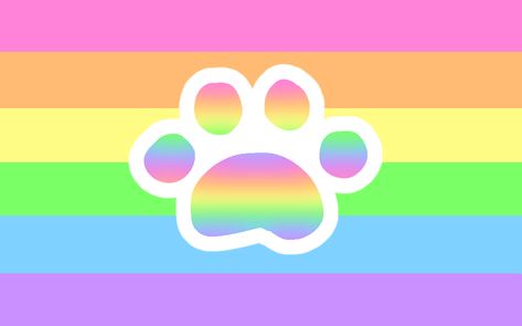 Rainbow Symbol, Pup Gender Flag, Mlp Xenogenders, Rainbow Xenogender, Sweet Xenogender, Pup Xenogenders, Rainbow Paw Print, Thing Gender Xenogender, Gender Pronouns