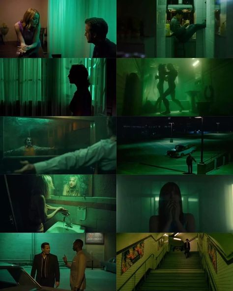 colours in film: 𝘎𝘳𝘦𝘦𝘯 La La Land (2016) Chunking Express (1994) Vertigo (1958) The Shape of Water (2017) Joker (2019) Paris, Texas (1984) Climax (2018) Blade Runner 2049 (2017) Green Book (2018) Amélie (2001) Colour In Film, Green Movie Aesthetic, Vertigo 1958, Green Movie, Color In Film, Experimental Film, Shape Of Water, Joker 2019, The Shape Of Water