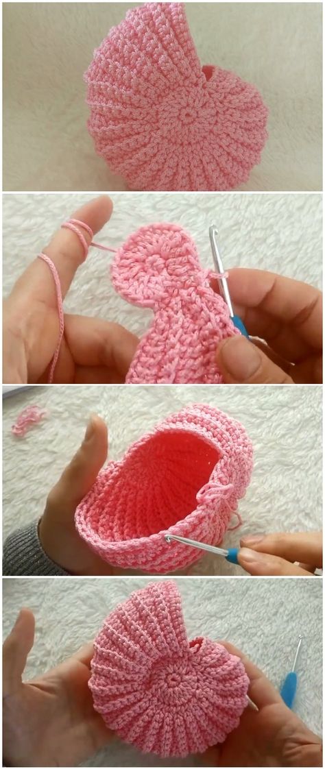 Learn To Crochet Seashell Basket - Love Crochet Crochet Ammonite Pattern, Ammonite Crochet Pattern Free, Crochet Seashells Pattern Free, Crochet Sea Shells Pattern Free, Crochet Seashell Bag, Seashell Crochet Pattern Free, How To Crochet A Basket, Crochet Seashell Pattern, Seashell Crochet Pattern