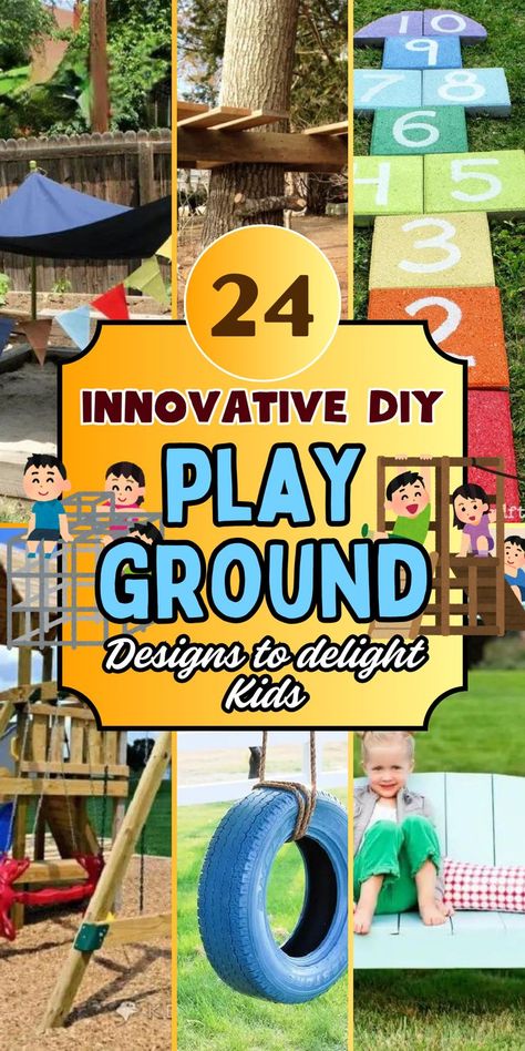 Diy Playground Fence, Diy Playground Ideas, Homemade Playground, Pallet Playground, Playground Backyard Diy, Daycare Playground, Backyard Slide, Easy Outdoor Projects, Backyard Jungle Gym