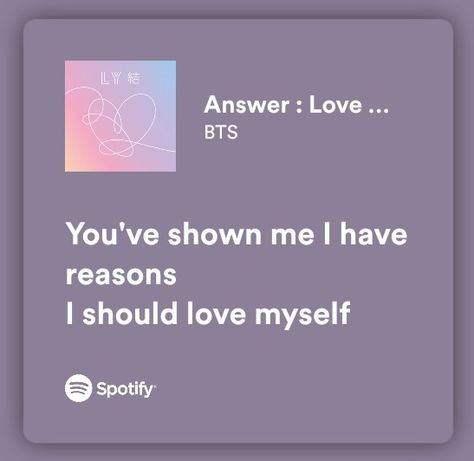 Bts Quotes Aesthetic Lyrics, Bts Songs Quotes, Love Yourself Bts Quotes, Kpop Song Lyrics Quotes, Bts Music Lyrics, Kpop Love Lyrics, Answer Love Myself Lyrics, Kpop Song Lyrics Wallpaper Aesthetic, Bts Lyrics For Bio