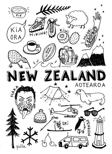 New Zealand Tattoo, Travel Doodles, Nz Travel, Film Lab, Watercolor Tattoo Flower, Fairy Tattoo Designs, Māori Culture, Nz Art, New Zealand Art