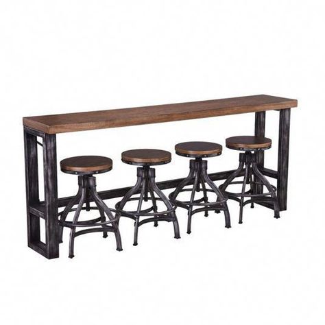 Sofa Bar, Industrial Contemporary, Dinning Set, Pub Set, Pub Table Sets, Solid Wood Dining Set, Patio Bar Set, Counter Height Dining Table, Ideas Hogar