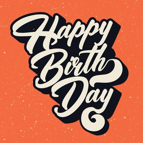 Happy Birthday Typography Vector Design Happy Birthday 手書き, Happy Birthday Typography Design, Happy Birthday Graphic Design, Birthday Logo Design, Birthday Graphic Design, Happy Birthday Graphic, Happy Typography, Happy Birthday Font, Happy Birthday Typography