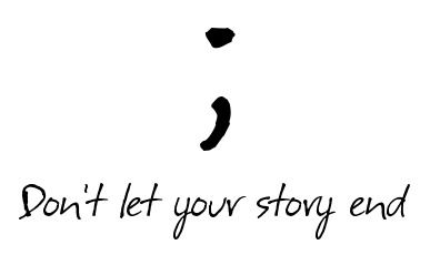 A semicolon represents a sentence the author could have ended, but chose not to. Story Isnt Over Tattoo, Semicolon Project, Semicolon Tattoo, Health Tattoo, A Sentence, Up Book, Get A Tattoo, New Tattoos, Don't Let