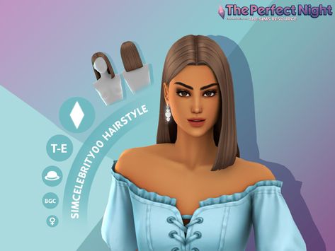 simcelebrity00's The Perfect Night - Lexi Hairstyle Ts4 Mm Hair, Hair Swatches, 00s Hair, Cc Hair, Pelo Sims, Sims 4 Mm Cc, Tumblr Sims 4, Sims 4 Cc Folder, Sims 4 Characters