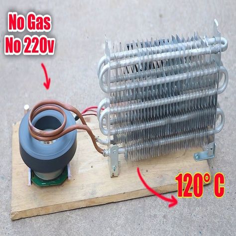 Diy Renewable Energy, Diy Wind Turbine, Diy Heater, Wooden Wall Shelf, Free Energy Projects, Black Home Decor, Room Heater, Free Energy Generator, Induction Heating