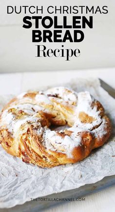 Stolen Bread, Christmas Stollen Recipe, Stollen Bread, Bread With Raisins, Dutch Christmas, Christmas Stollen, Stollen Recipe, Bread Ring, German Food Authentic