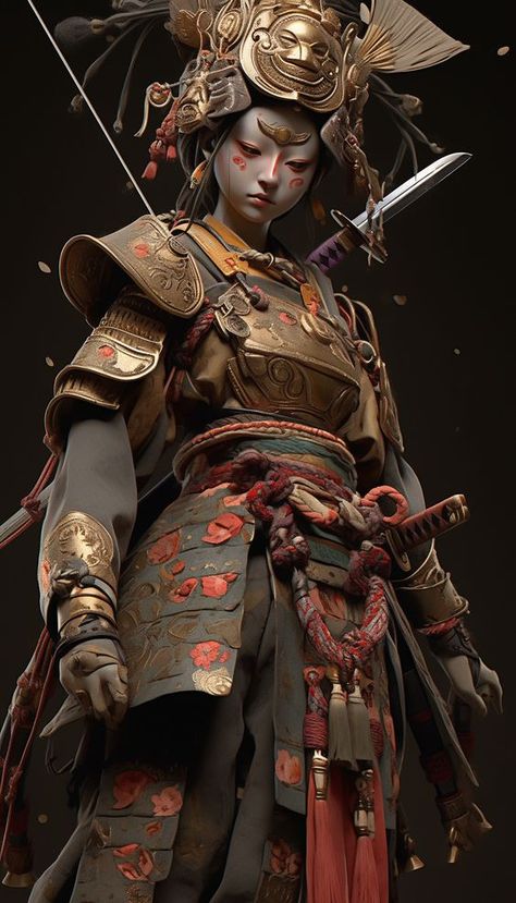 ♔ Onna-Musha - Japanese Female Warriors Oni Samurai, Future Human, Art Guy, Futuristic Concept, Female Samurai, Female Warriors, Samurai Artwork, Art Japan, Geisha Art