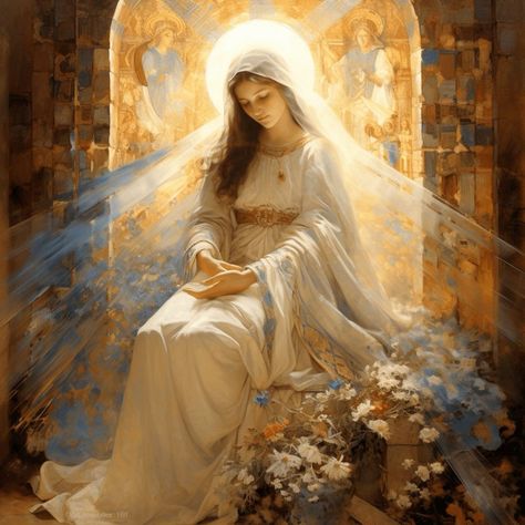 Mary Immaculate, Spiritual Photos, Virgin Mary Art, Worship Art, Mother Mary Images, Paint Inspo, Blessed Mary, Saint Quotes Catholic, Jesus Christ Artwork