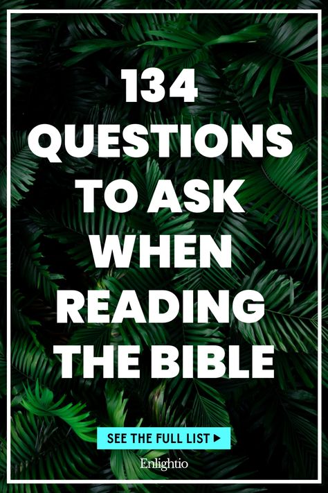 134 Questions to Ask When Reading the Bible Thought Provoking Questions, Bible Study Questions, Reading The Bible, Reading For Beginners, Nature Of God, Godly Life, List Of Questions, Life Questions, Spiritual Truth