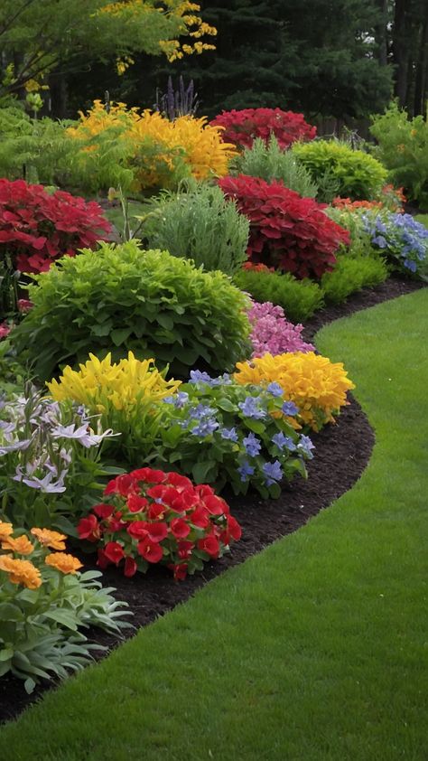 Transform your front yard with gorgeous flower beds in front of the house Discover easy DIY rock garden ideas for low maintenance landscaping that will elevate your outdoor space this fall From raised stone flower beds to full sun rock gardens get inspired with these rustic and white rock garden design ideas for a perennial oasis What To Plant In Flower Beds, Best Perrenials For Flower Bed, Zone 8b Landscaping Flower Beds, Rock And Flower Garden Ideas, Full Sun Flower Bed Ideas Design, Plant Beds Landscaping, Sunny Garden Ideas Landscapes, Diy Rock Garden Ideas, White Rock Garden