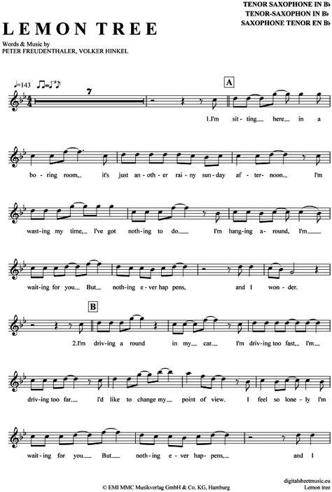 Piano Notes Songs, Clarinet Sheet Music, Saxophone Music, Saxophone Sheet Music, Choir Music, Guitar Chord Chart, Violin Sheet Music, Flute Music, Tenor Sax